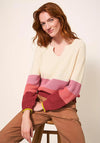 White Stuff Jennie Ribbed Wool Blend Jumper, Pink Multi