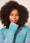 White Stuff Space Dye Wool Jumper, Teal