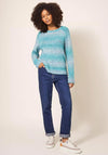 White Stuff Space Dye Wool Jumper, Teal