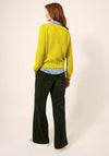 White Stuff Jennie Ribbed Wool Blend Jumper, Mid Chartreuse