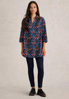 White Stuff Blaire Cord Floral Tunic, Navy Multi