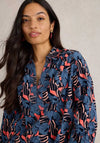 White Stuff Blaire Cord Floral Tunic, Navy Multi