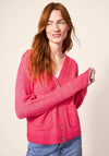 White Stuff Jamie Wool Blend Cardigan, Bright Pink