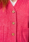 White Stuff Jamie Wool Blend Cardigan, Bright Pink