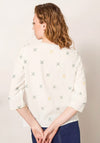 White Stuff Rae Stitched Floral Print Cotton Top, Ivory