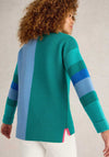 White Stuff Jana Colour Block Jumper, Teal Multi