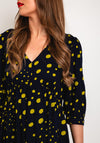 White Stuff Lucy Polka Dot A-Line Midi Dress, Navy Multi