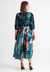 White Stuff Lucy Multi-Print Midi Smock Dress, Teal Blue