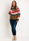 White Stuff Yoke Pattern Knit Jumper, Pink Multi