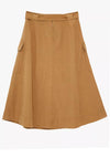 White Stuff Ashley A-Line Midi Skirt, Mid Brown