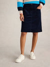 White Stuff Melody Cord Skirt, Dark Navy