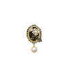 M Collection French Detail Brooch, Gold