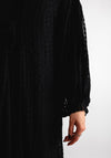 Malissa J Lace Tie Front Long Cardigan, Black