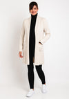 Natalia Collection One Size Fine Knit Long Cardigan, Beige