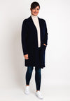 Natalia Collection One Size Fine Knit Long Cardigan, Navy