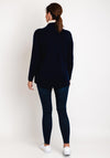 Natalia Collection One Size Fine Knit Midi Cardigan, Navy