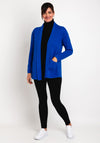 Natalia Collection One Size Fine Knit Midi Cardigan, Royal Blue