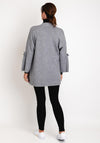 Natalia Collection One Size Relaxed Bow Cardigan, Grey