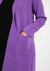 Serafina Collection Light Weight Open Cardigan, Violet