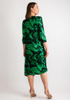 Coco Doll Gala Wrap Printed Midi Dress, Green