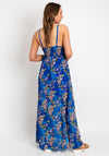 Serafina Collection One Size Floral Print Dress, Royal Blue