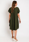 The Serafina Collection One Size Tunic Mini Dress, Khaki