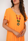 The Serafina Collection One Size Tunic Mini Dress, Orange