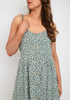 The Serafina Collection One Size Shamrock Print Dress, Khaki