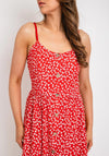 The Serafina Collection One Size Shamrock Print Dress, Red