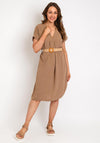 The Serafina Collection One Size Lightweight Tunic Dress, Camel