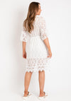 Serafina Collection One Size Lace Midi Dress, White