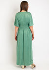 Serafina Collection One Size Polka Dot Maxi Dress, Green