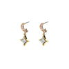 Angela D’Arcy Star Druzy Star Earrings, Gold & Silver