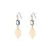 Angela D’Arcy Baby Leaf Earrings, Gold & Lilac