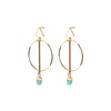 Angela D’Arcy Geometric Jade Earrings, Gold