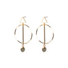 Angela D’Arcy Geometric Labradorite Earrings, Gold