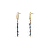 Angela D’Arcy Terrahertz Long Bar Earrings, Gold