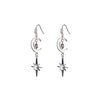 Angela D’Arcy Moon & Star Drop Earrings, Silver