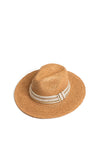 The Serafina Collection One Size Woven Band Trim Fedora, Taupe