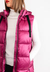 Frandsen Metallic Padded Hooded Gilet, Pink