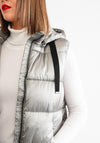 Frandsen Metallic Padded Hooded Gilet, Silver