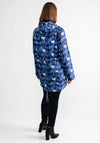 Serafina Heart Print Lightweight Raincoat, Navy