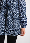 Serafina Collection Daisy Print Raincoat, Navy