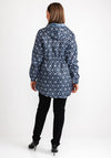 Serafina Collection Daisy Print Raincoat, Navy