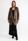 Malissa J Faux Suede Studded Jacket, Brown