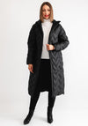 Normann Technical Down Padded Long Coat, Black