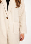 Serafina Collection One Size Sherpa Style Jacket, Cream