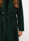 Serafina Collection One Size Long Sherpa Jacket, Bottle Green