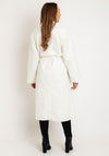 Serafina Collection One Size Long Sherpa Jacket, Cream