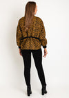 Serafina Collection One Size Leopard Print Short Jacket, Mustard